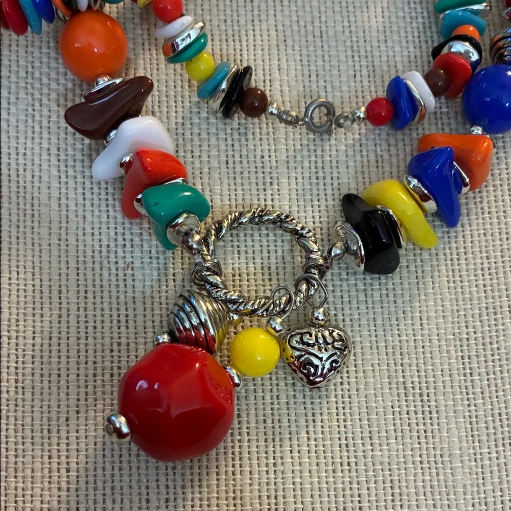 Colorful Beaded vintage 28”Necklace